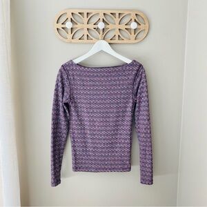 Free People Long Sleeve Top Purple Sz XS